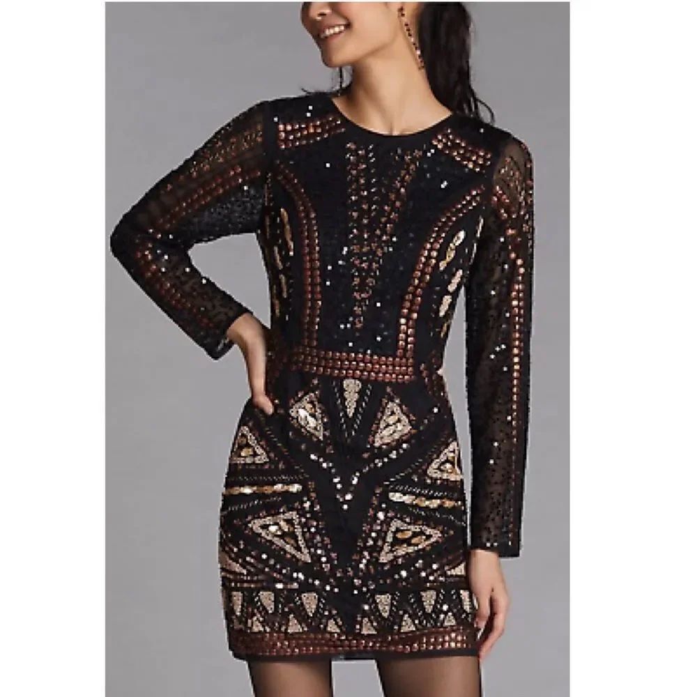 Let Me Be Beaded Mini Dress - Picture 2 of 10
